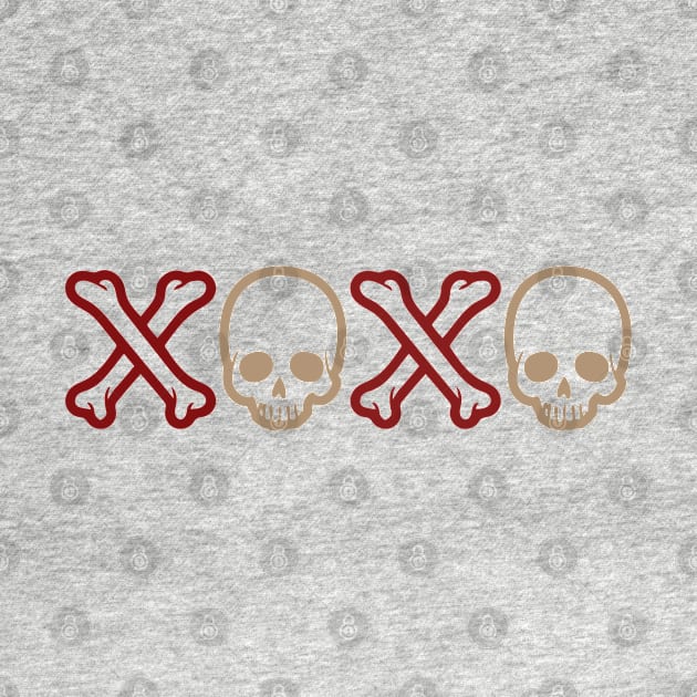 Skeleton X's and O's by Kylie Paul